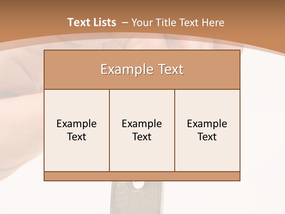 Close Up Of A Person's Hand, Handing Over A Key. Focus On The Key. Isolated On A White Background. PowerPoint Template