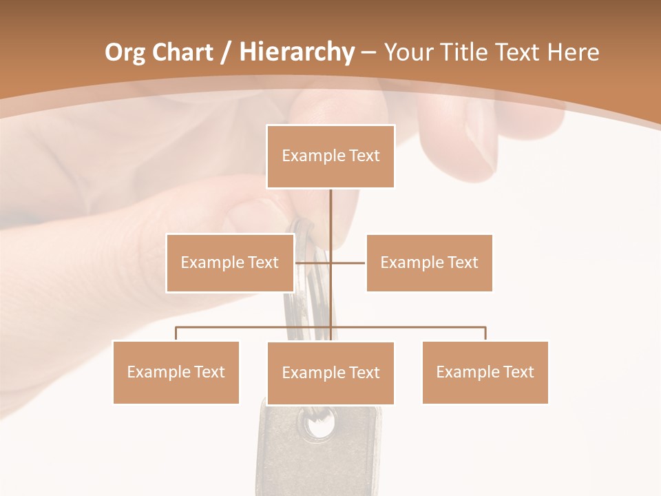 Close Up Of A Person's Hand, Handing Over A Key. Focus On The Key. Isolated On A White Background. PowerPoint Template