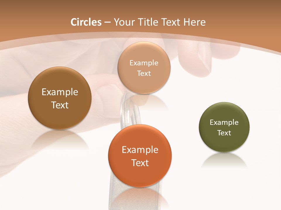 Close Up Of A Person's Hand, Handing Over A Key. Focus On The Key. Isolated On A White Background. PowerPoint Template