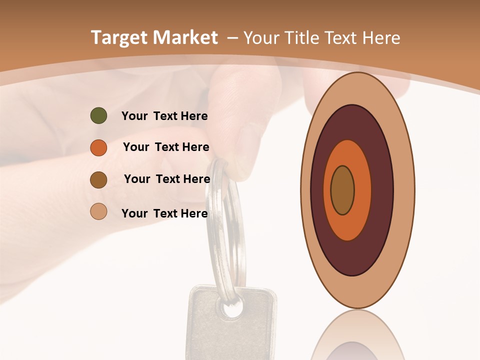 Close Up Of A Person's Hand, Handing Over A Key. Focus On The Key. Isolated On A White Background. PowerPoint Template