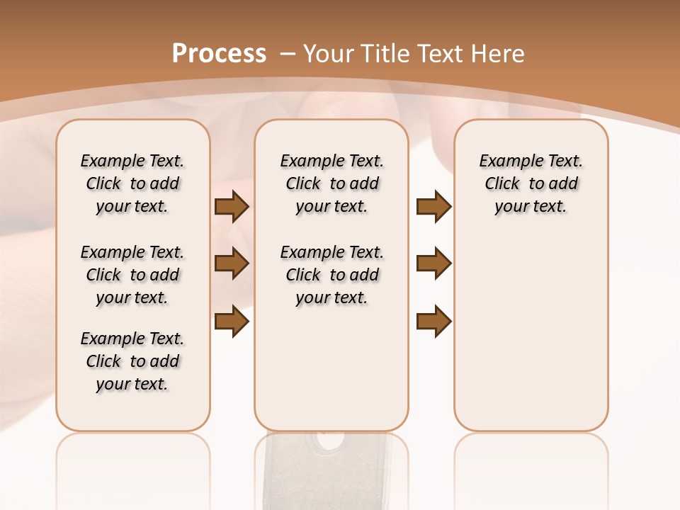 Close Up Of A Person's Hand, Handing Over A Key. Focus On The Key. Isolated On A White Background. PowerPoint Template