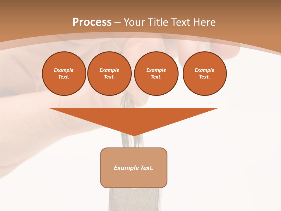 Close Up Of A Person's Hand, Handing Over A Key. Focus On The Key. Isolated On A White Background. PowerPoint Template