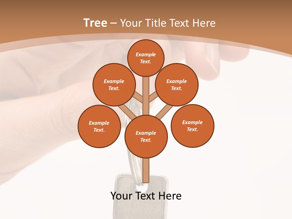 Close Up Of A Person's Hand, Handing Over A Key. Focus On The Key. Isolated On A White Background. PowerPoint Template