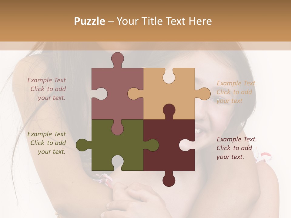 Girls Hugging PowerPoint Template