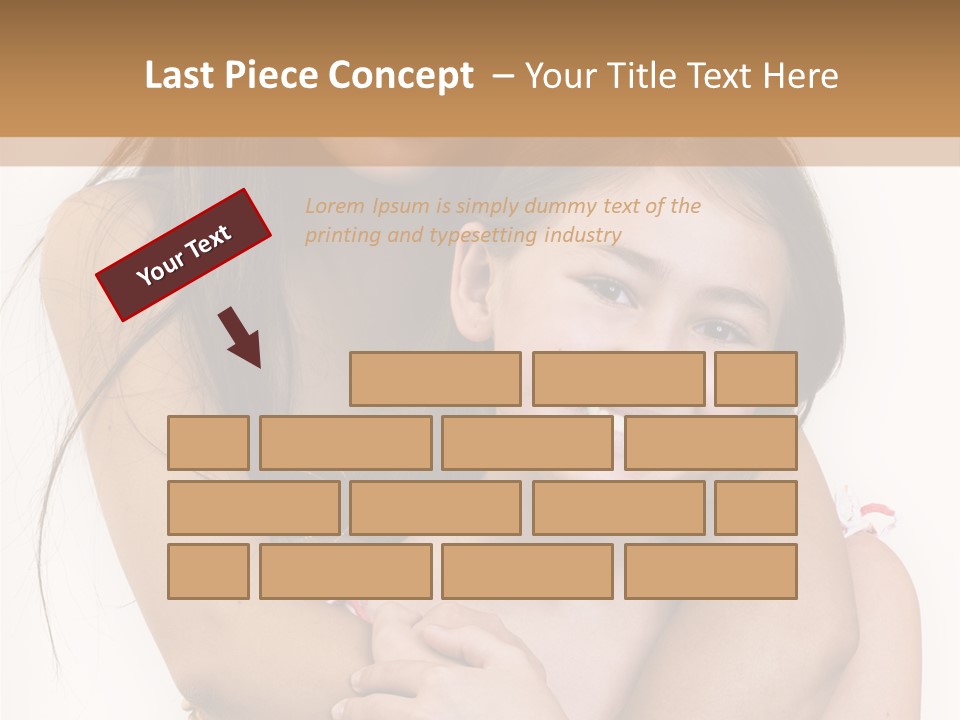 Girls Hugging PowerPoint Template