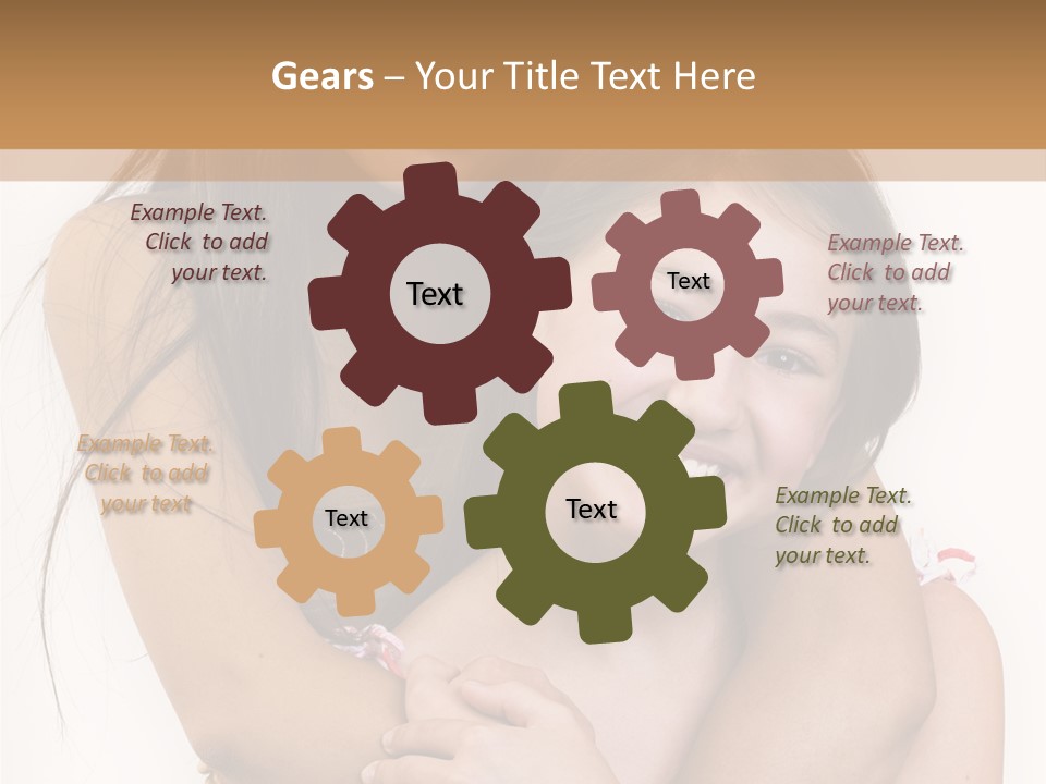 Girls Hugging PowerPoint Template