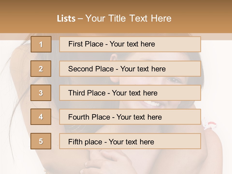 Girls Hugging PowerPoint Template
