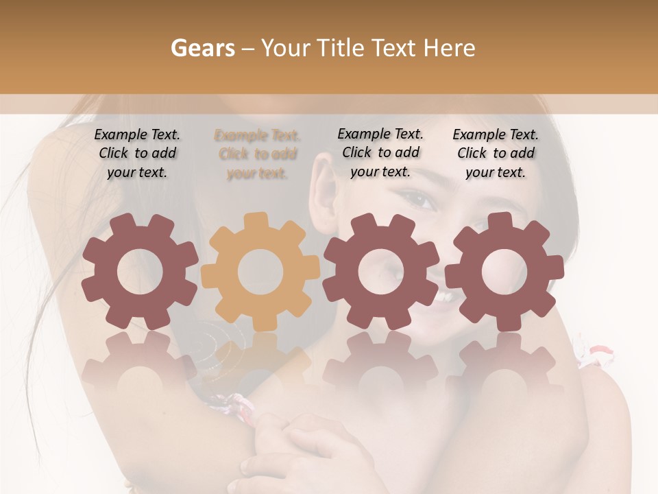 Girls Hugging PowerPoint Template