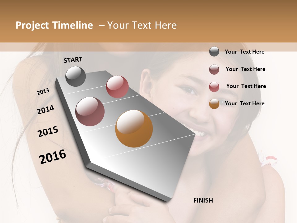 Girls Hugging PowerPoint Template