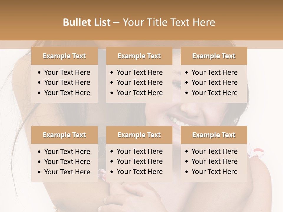 Girls Hugging PowerPoint Template