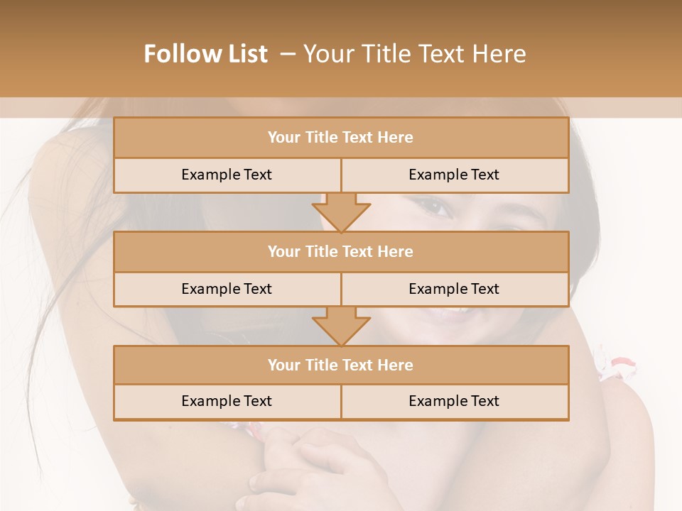 Girls Hugging PowerPoint Template