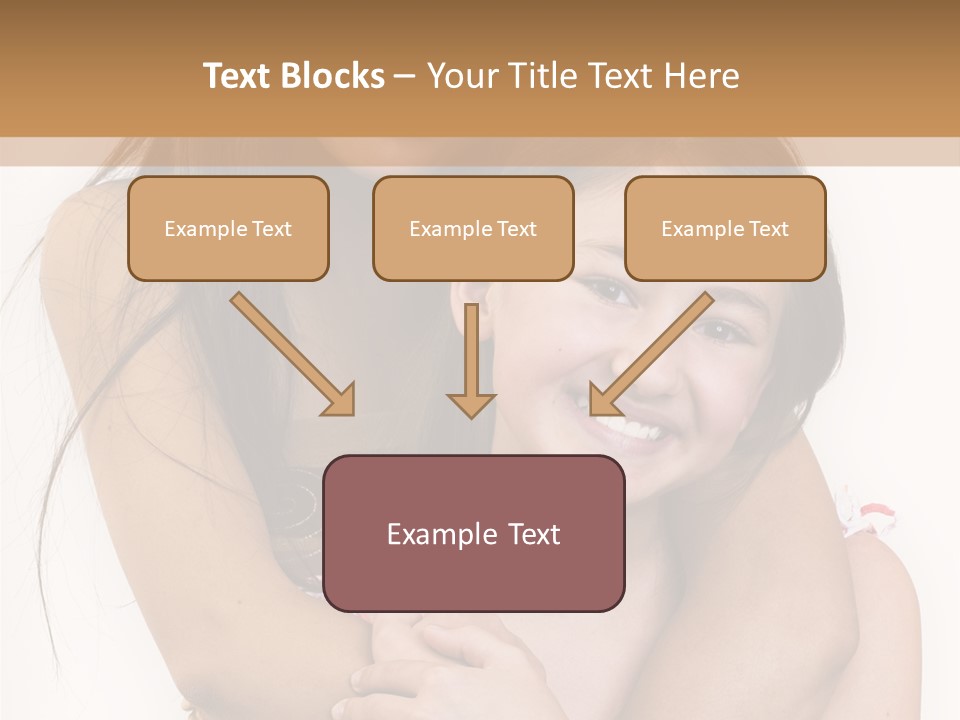 Girls Hugging PowerPoint Template