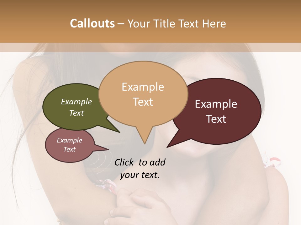 Girls Hugging PowerPoint Template