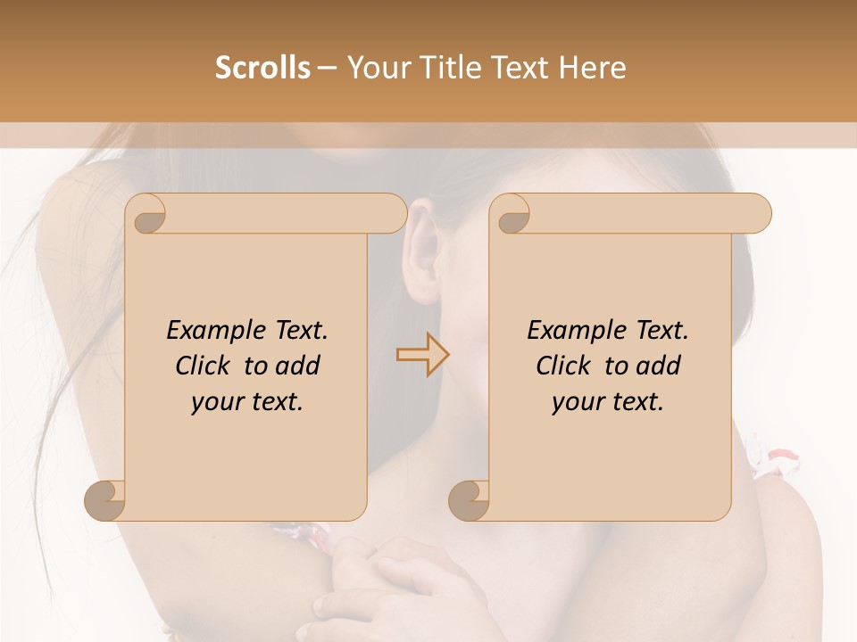 Girls Hugging PowerPoint Template