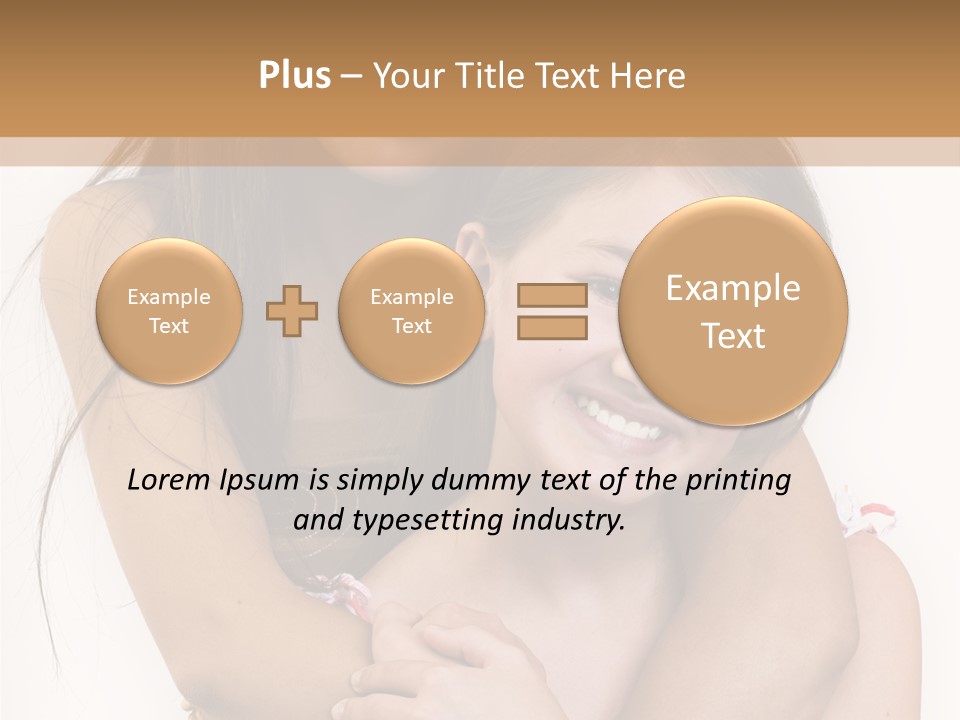 Girls Hugging PowerPoint Template