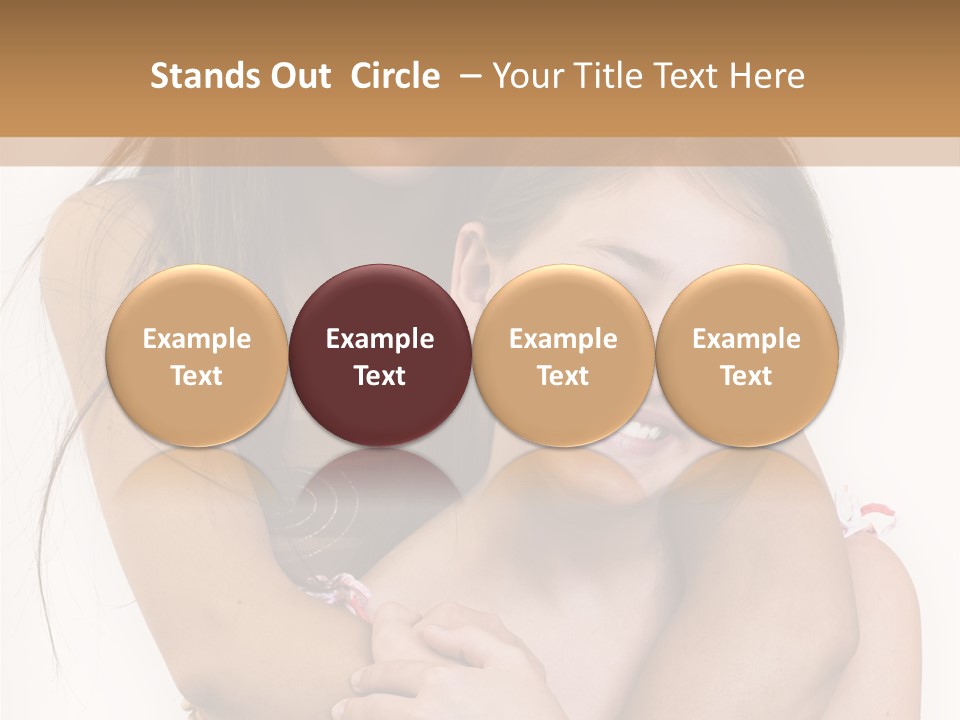 Girls Hugging PowerPoint Template