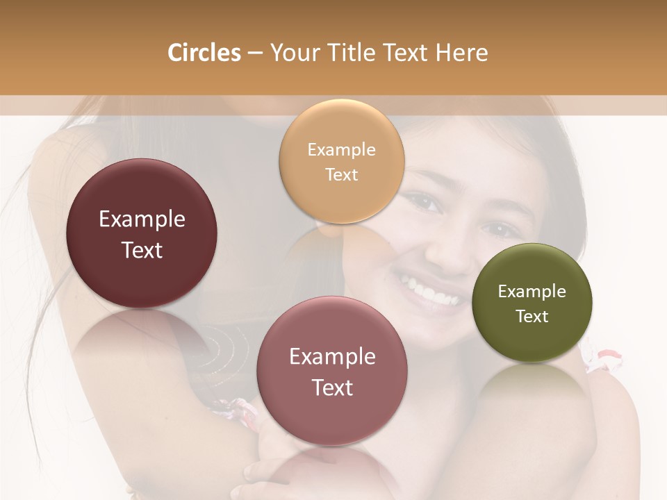 Girls Hugging PowerPoint Template