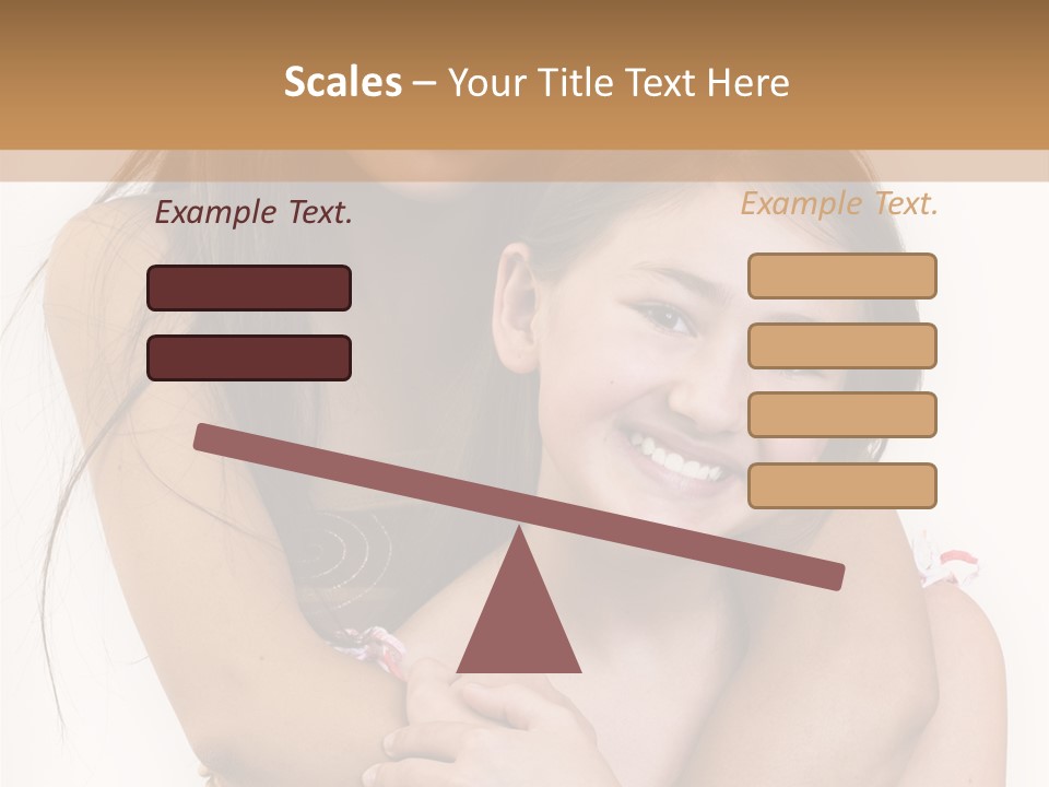 Girls Hugging PowerPoint Template
