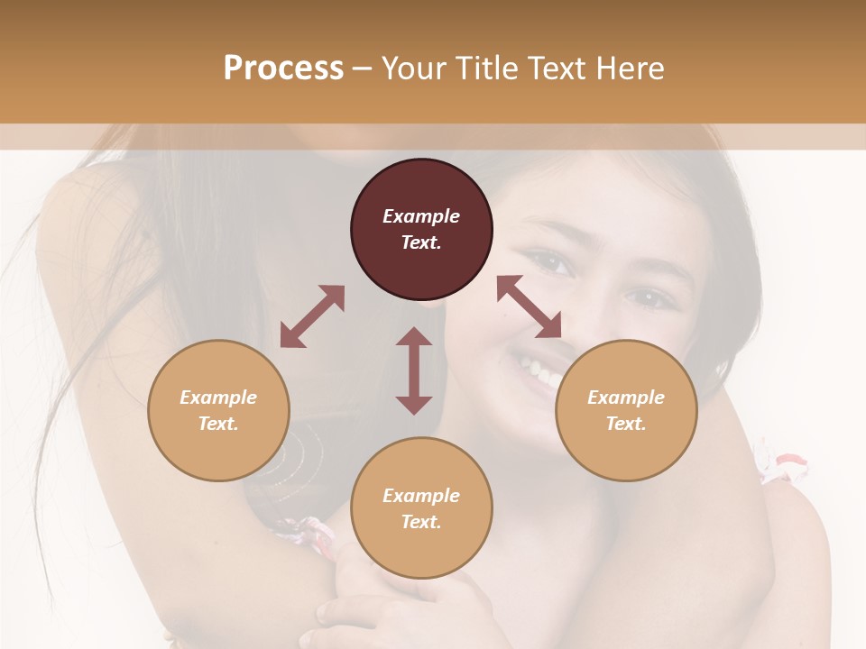 Girls Hugging PowerPoint Template