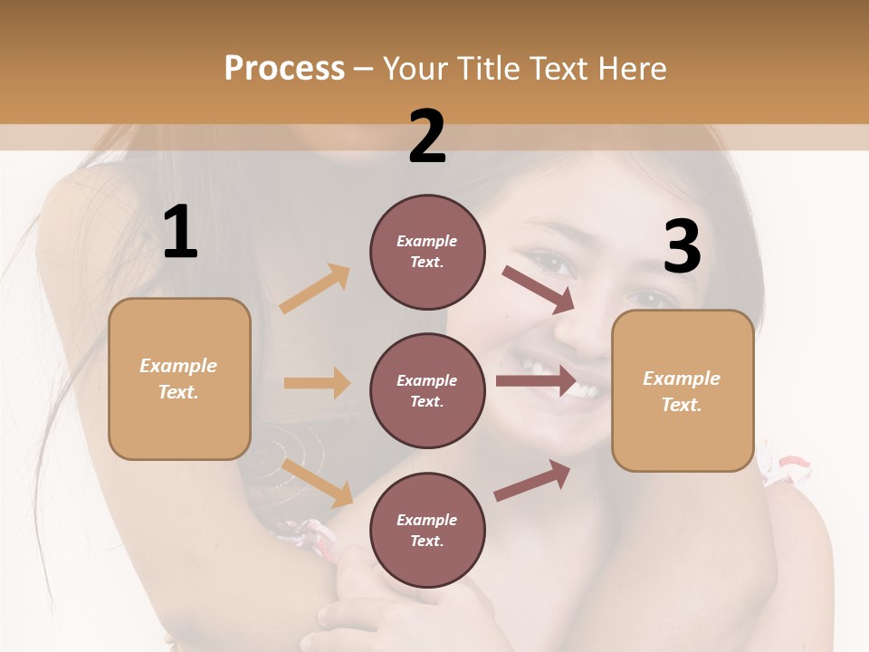 Girls Hugging PowerPoint Template