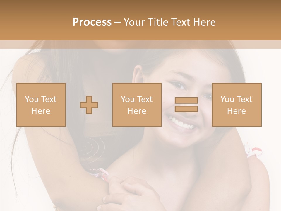 Girls Hugging PowerPoint Template