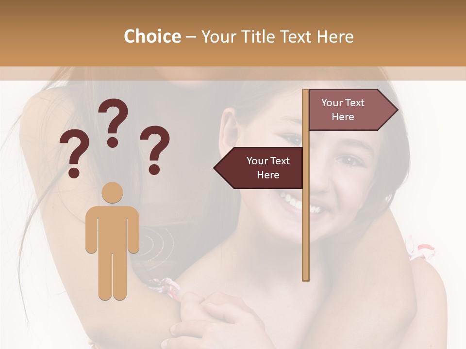 Girls Hugging PowerPoint Template
