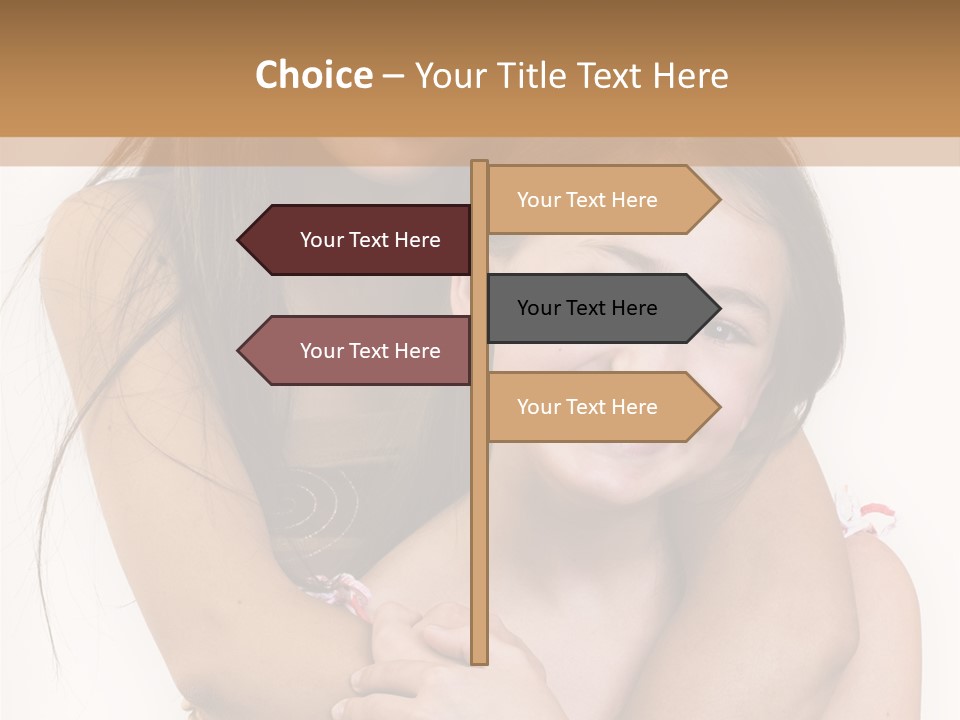 Girls Hugging PowerPoint Template
