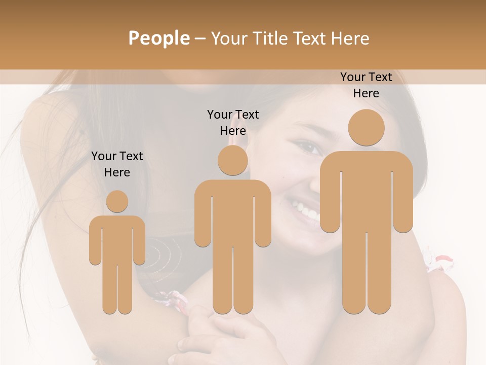 Girls Hugging PowerPoint Template