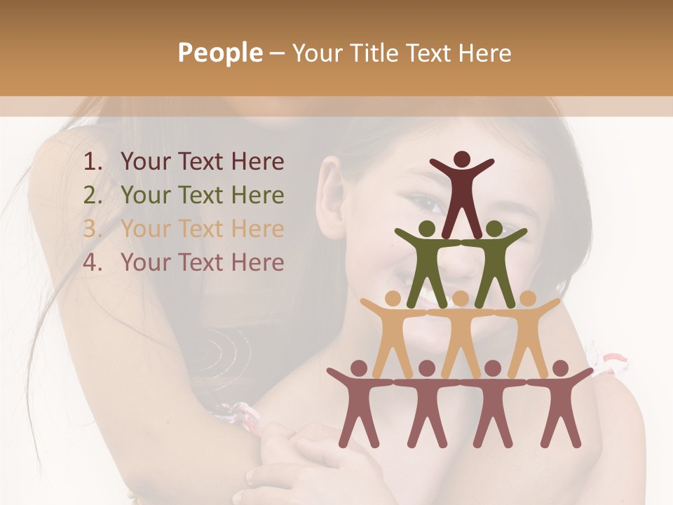 Girls Hugging PowerPoint Template