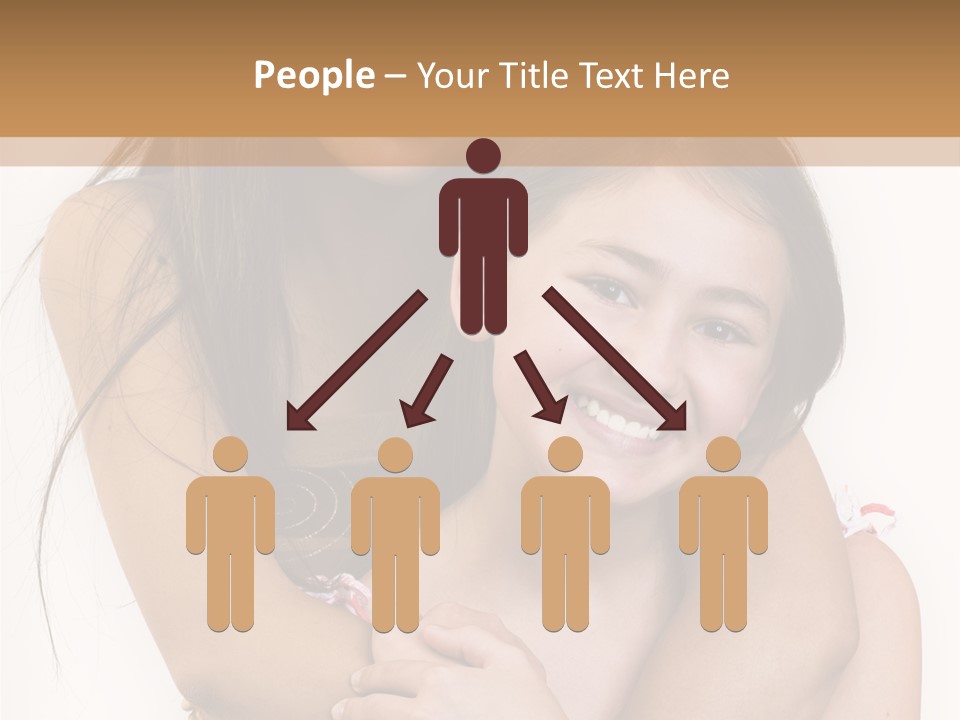 Girls Hugging PowerPoint Template