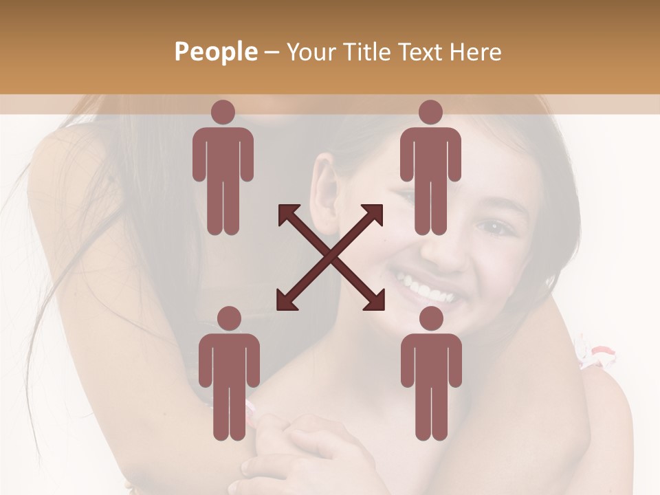 Girls Hugging PowerPoint Template