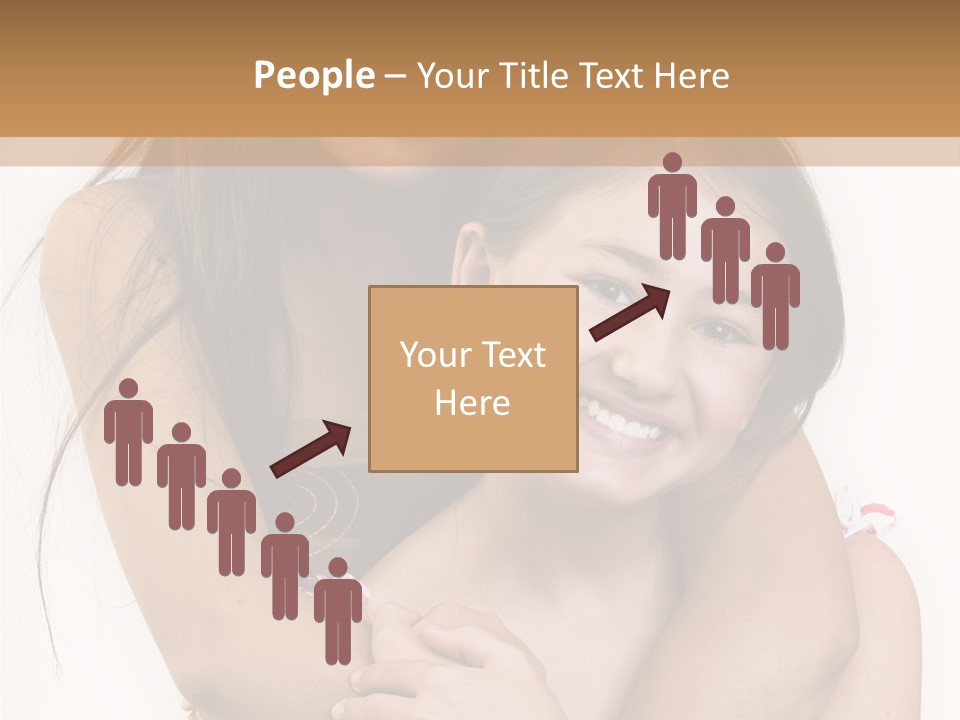 Girls Hugging PowerPoint Template