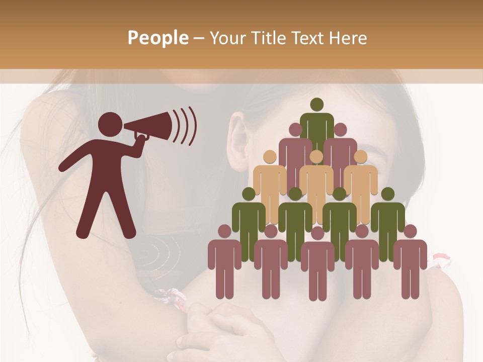 Girls Hugging PowerPoint Template