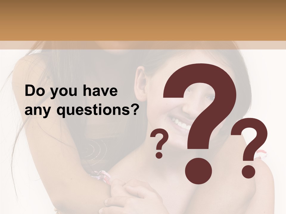 Girls Hugging PowerPoint Template
