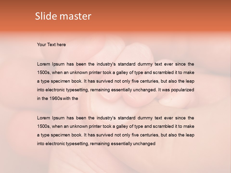 Only Ten Days Old PowerPoint Template