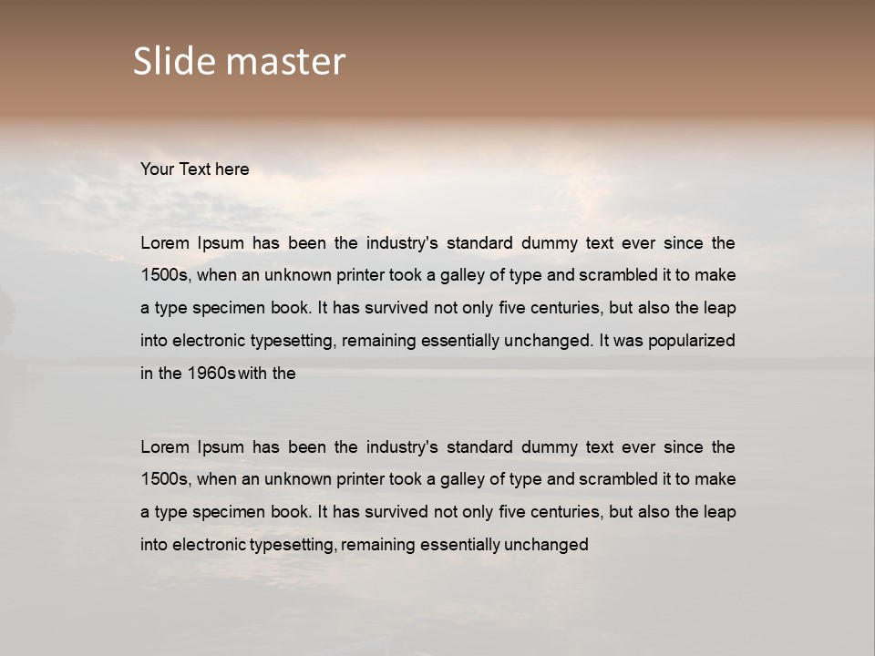 Sunrise At Lake Gaston PowerPoint Template