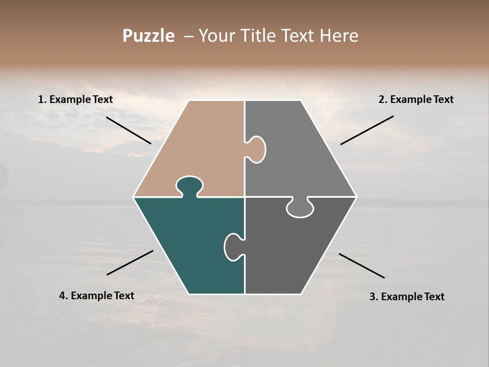 Sunrise At Lake Gaston PowerPoint Template