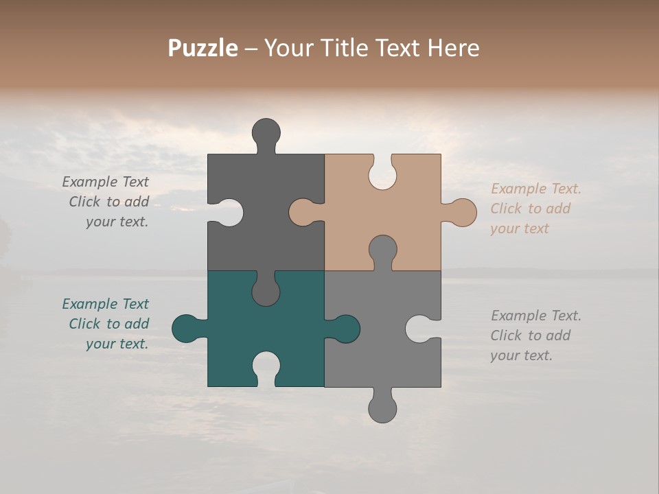 Sunrise At Lake Gaston PowerPoint Template