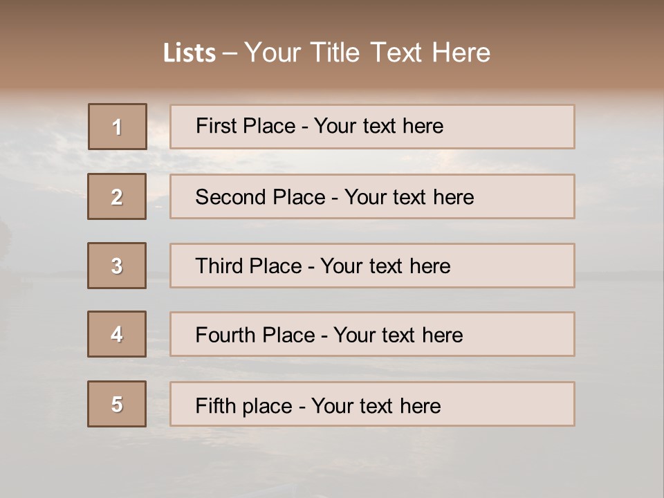 Sunrise At Lake Gaston PowerPoint Template