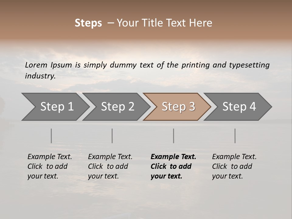 Sunrise At Lake Gaston PowerPoint Template