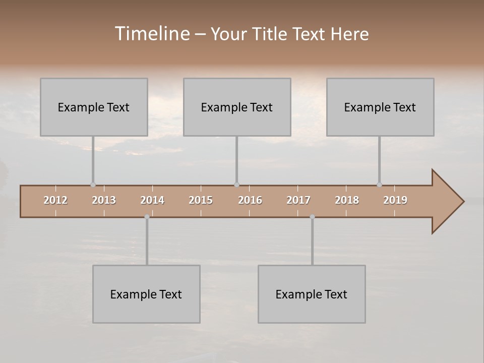 Sunrise At Lake Gaston PowerPoint Template