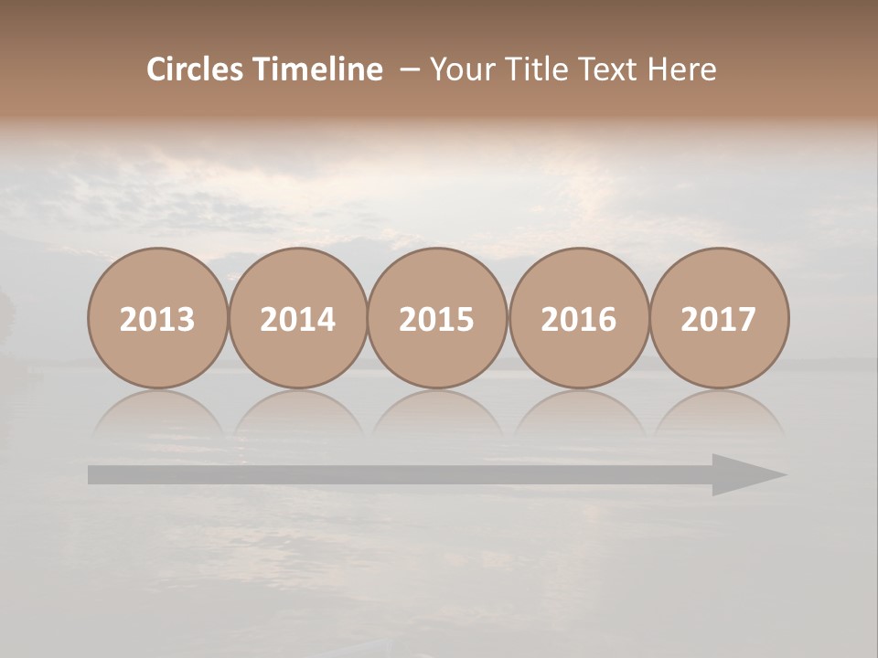 Sunrise At Lake Gaston PowerPoint Template