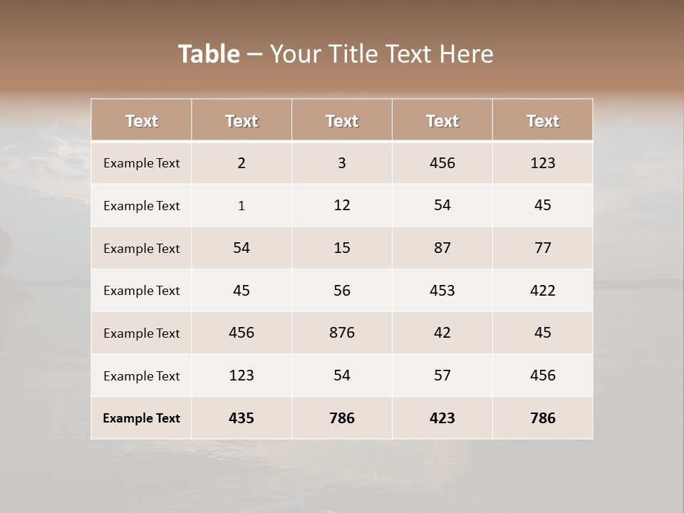 Sunrise At Lake Gaston PowerPoint Template