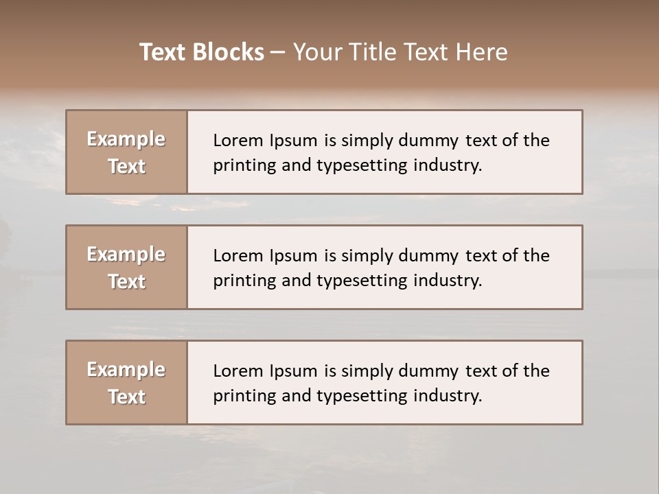 Sunrise At Lake Gaston PowerPoint Template