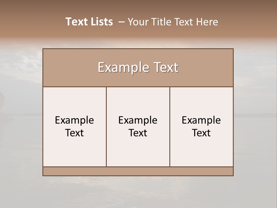 Sunrise At Lake Gaston PowerPoint Template