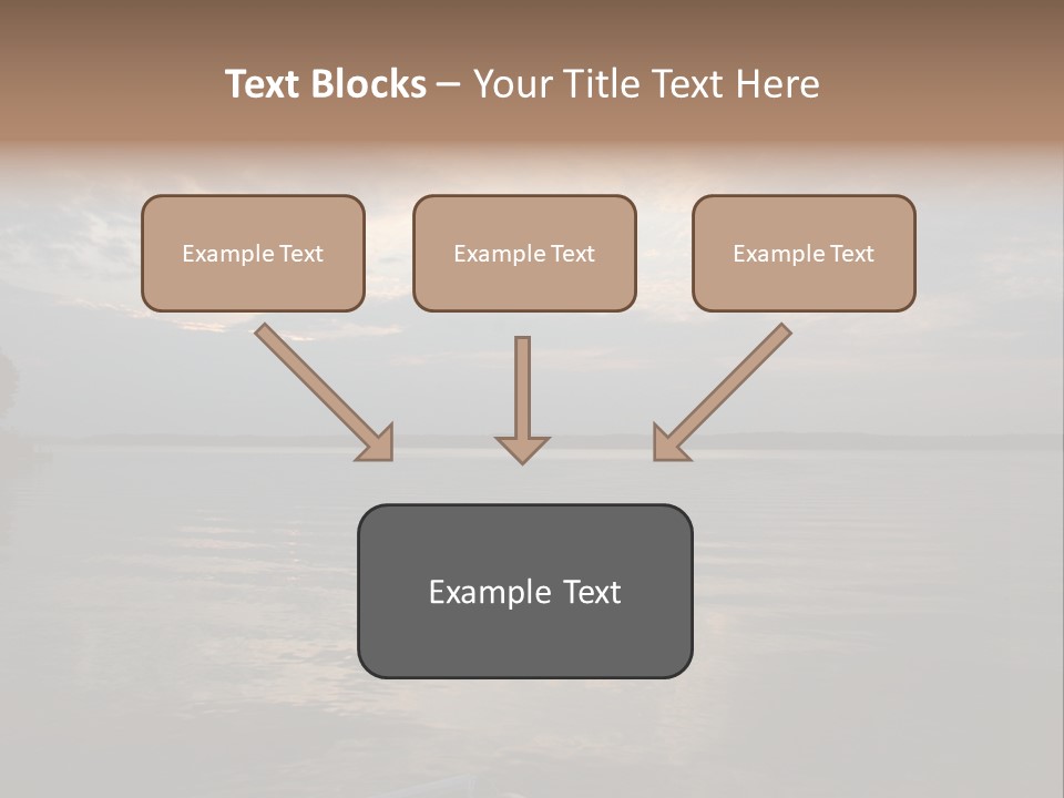 Sunrise At Lake Gaston PowerPoint Template