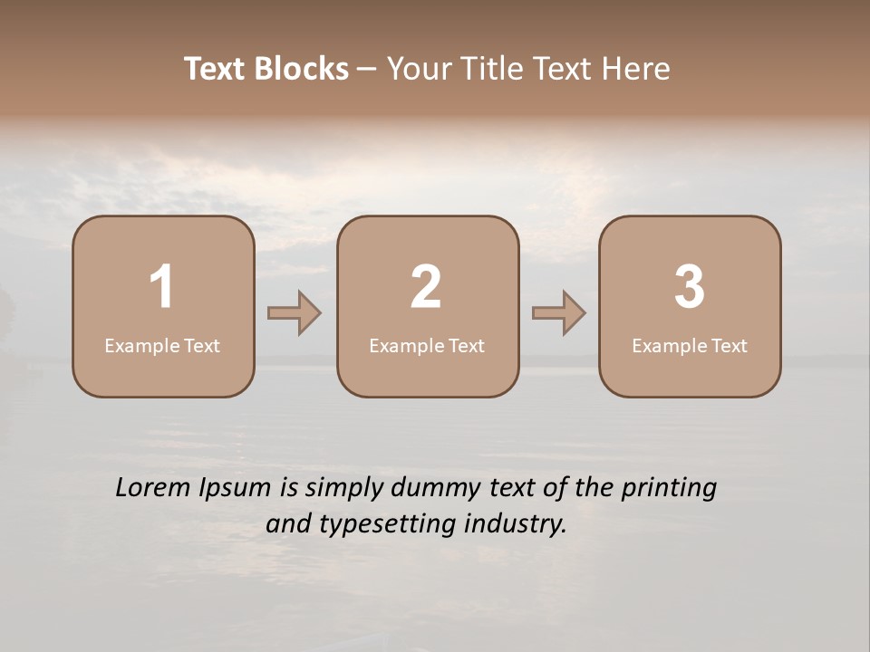 Sunrise At Lake Gaston PowerPoint Template