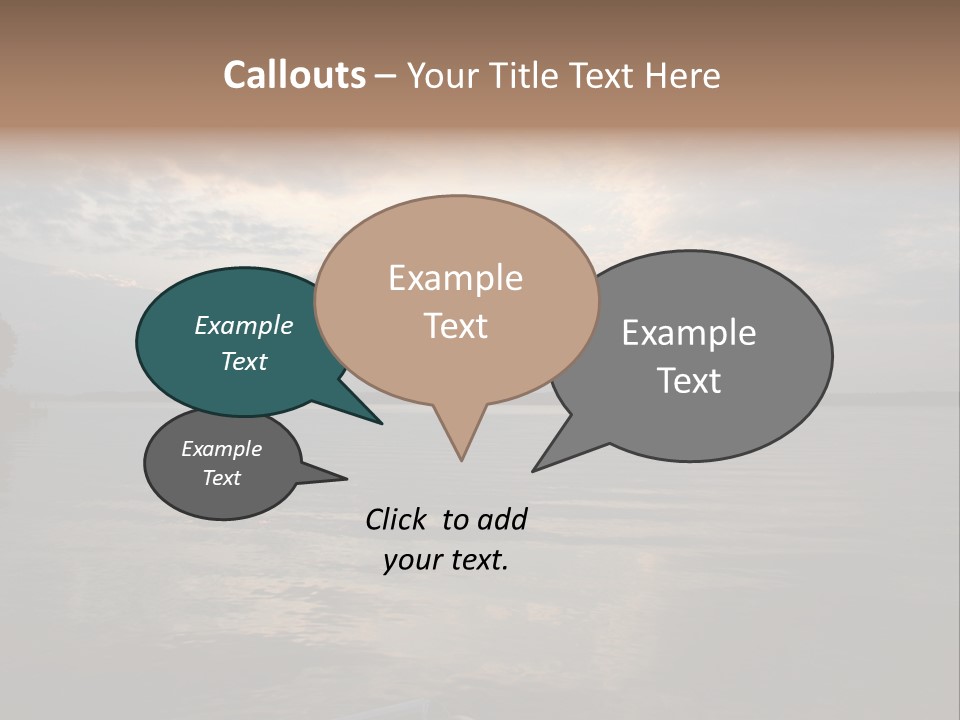 Sunrise At Lake Gaston PowerPoint Template