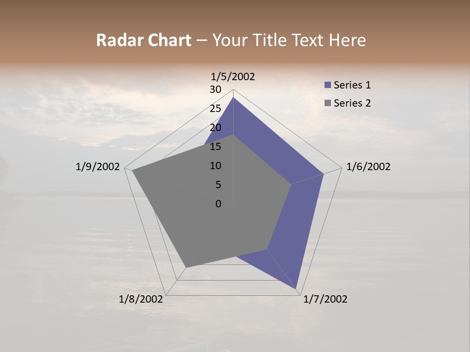 Sunrise At Lake Gaston PowerPoint Template