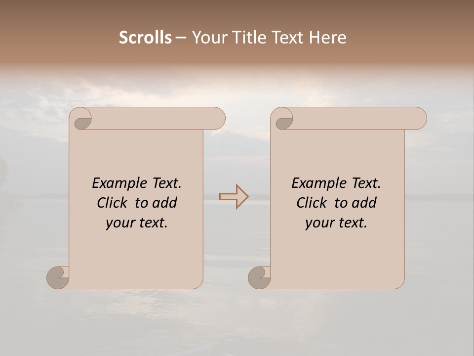 Sunrise At Lake Gaston PowerPoint Template